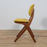 Mid-Century Teak Dining Chairs  Scissor by Louis van Teefelen for Wébé, Netherlands, 1950s, Set of 4