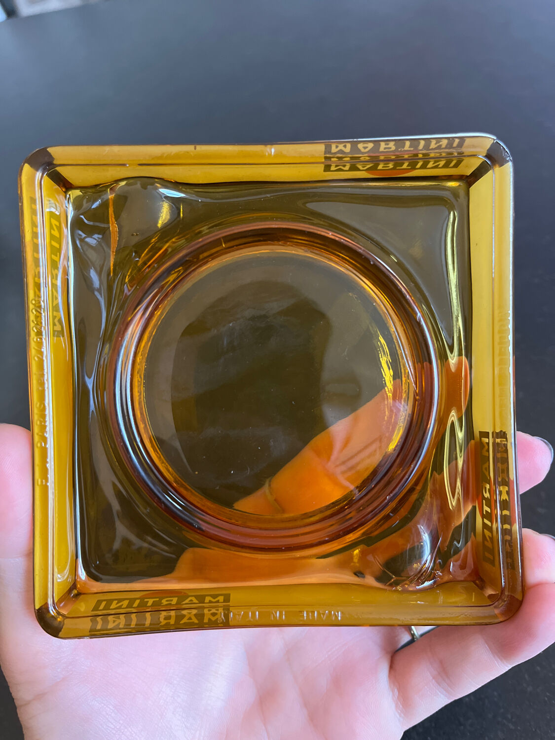 Advertising ashtray martini