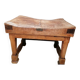 Ancien table billot de boucher trussant & cie, 1960