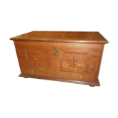 Coffre marqueterie etoile du xix ème siecle