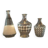 Set of three vintage decanters