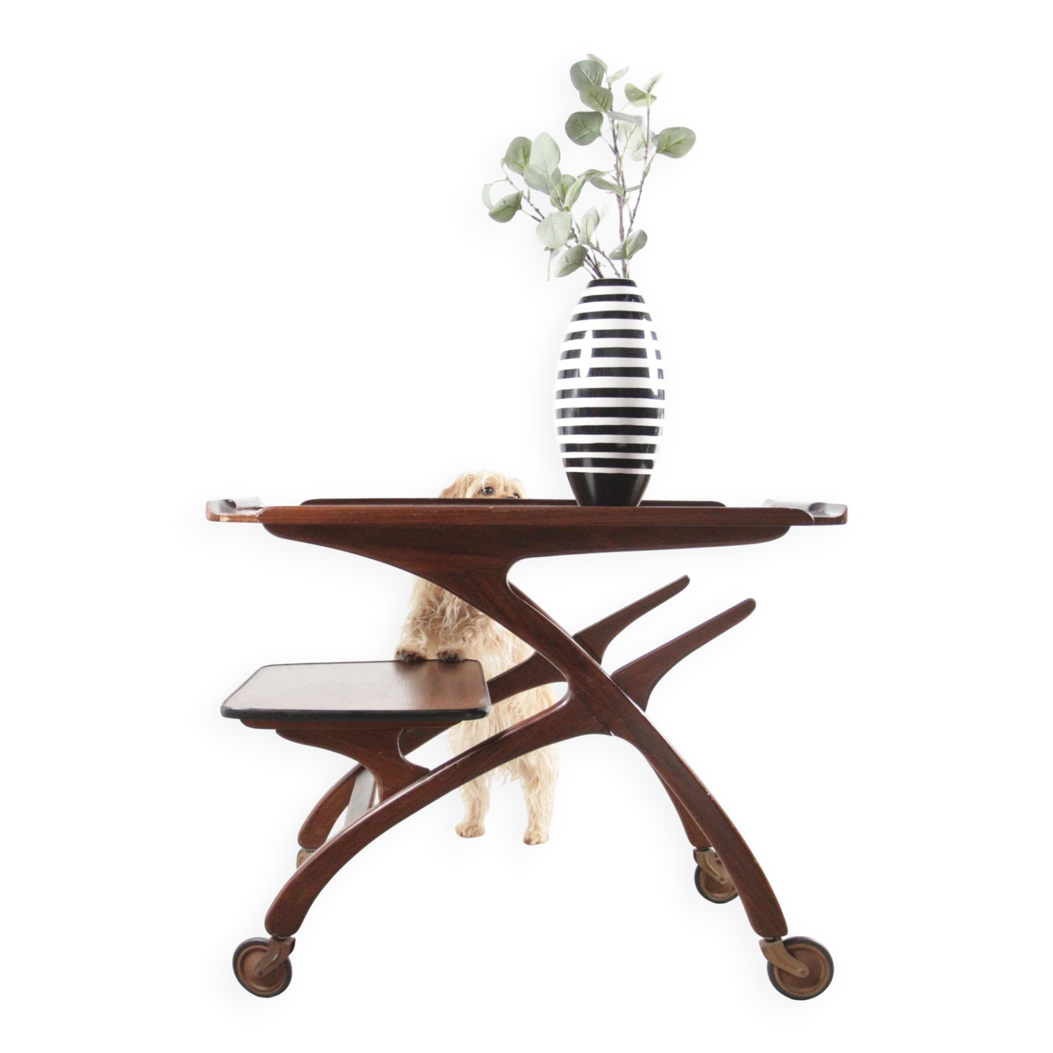Beautiful teak tea trolley / serving cart, 1950s