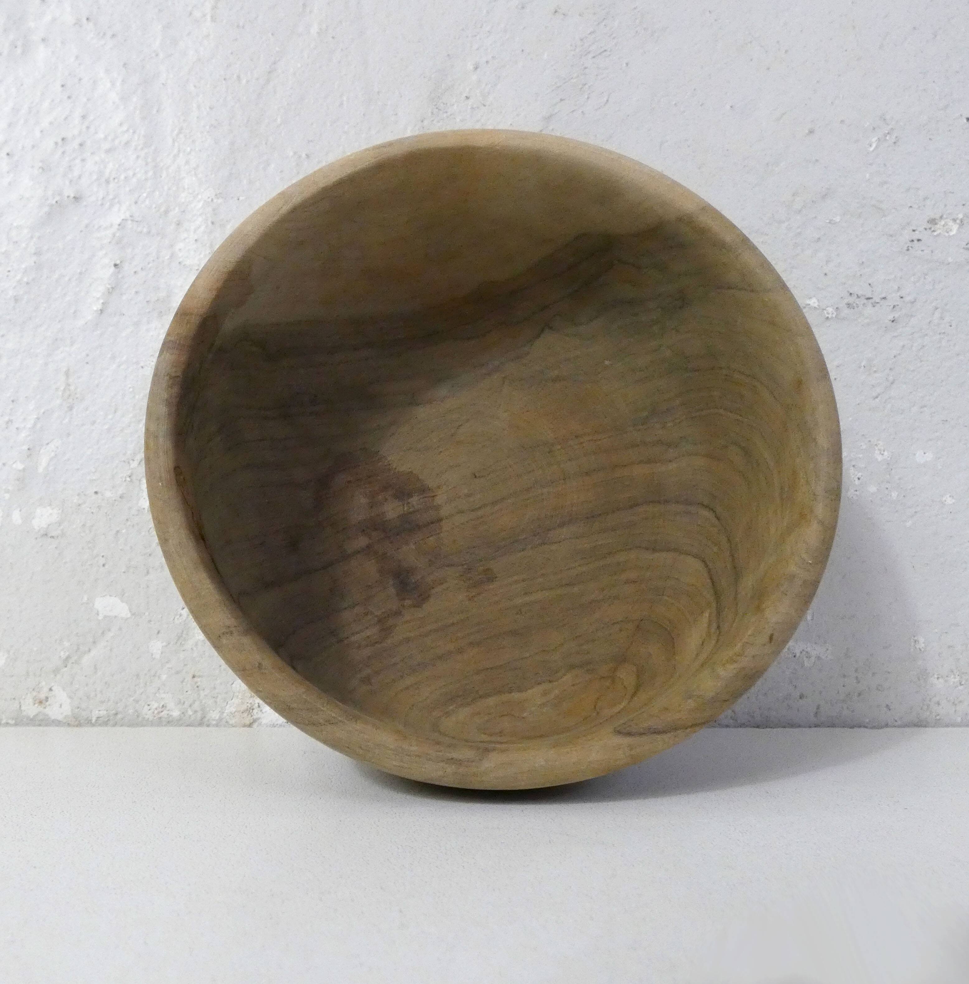 Turned wooden bowl folk art