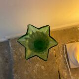 Vintage green tulip vase