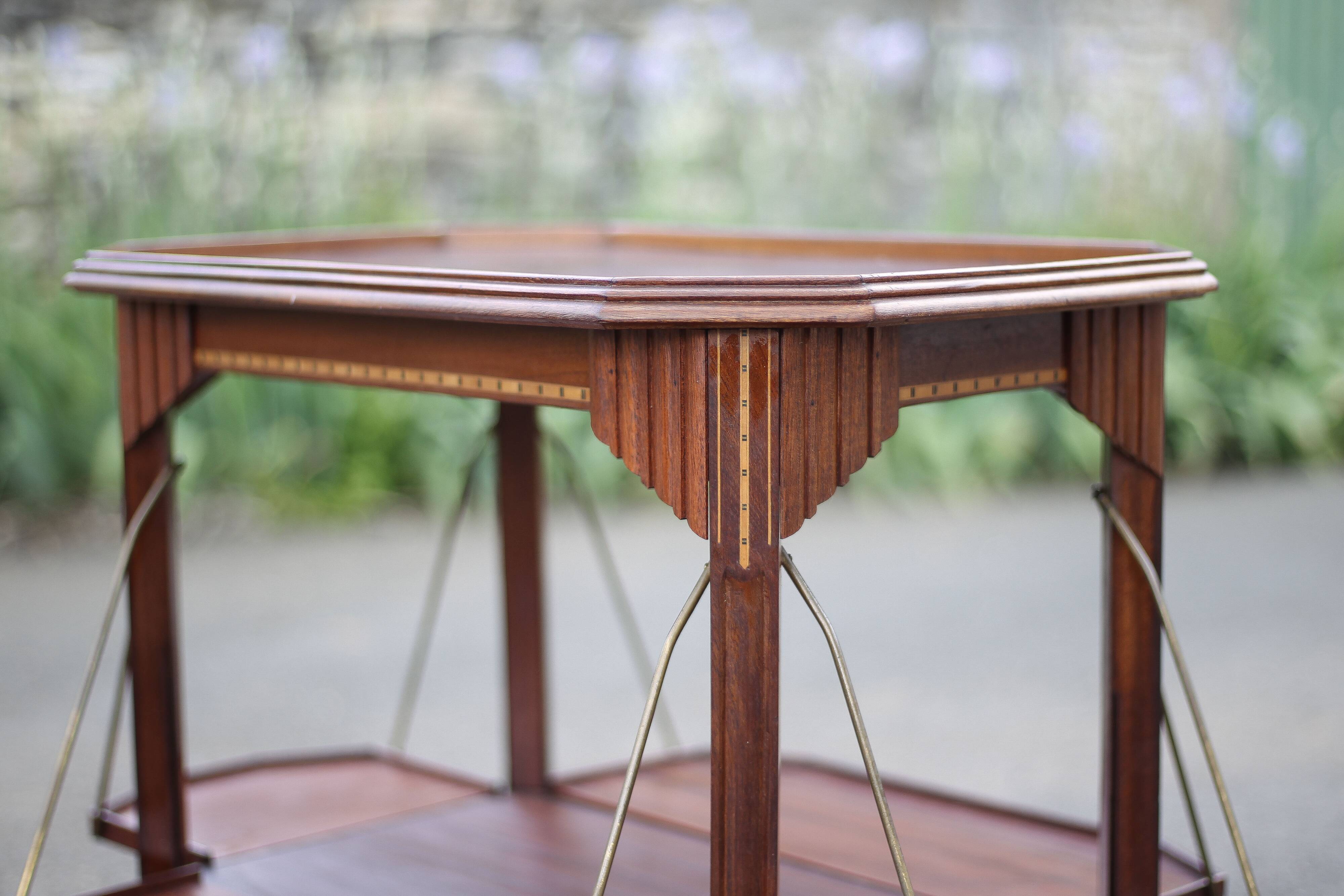 Wooden flap service, tea trolley, bar, living room furniture, vintage service, kitchen, decoration