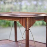 Wooden flap service, tea trolley, bar, living room furniture, vintage service, kitchen, decoration