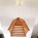 Wood pendant lamp design C.F.L. 70s