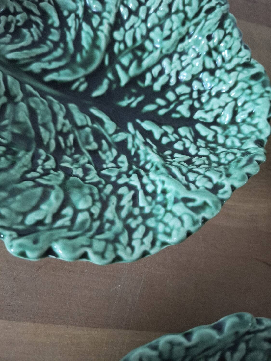Vintage Sarreguemines slipware dishes