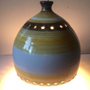 Danish 1960s Glazed Stoneware Pendant Lamp