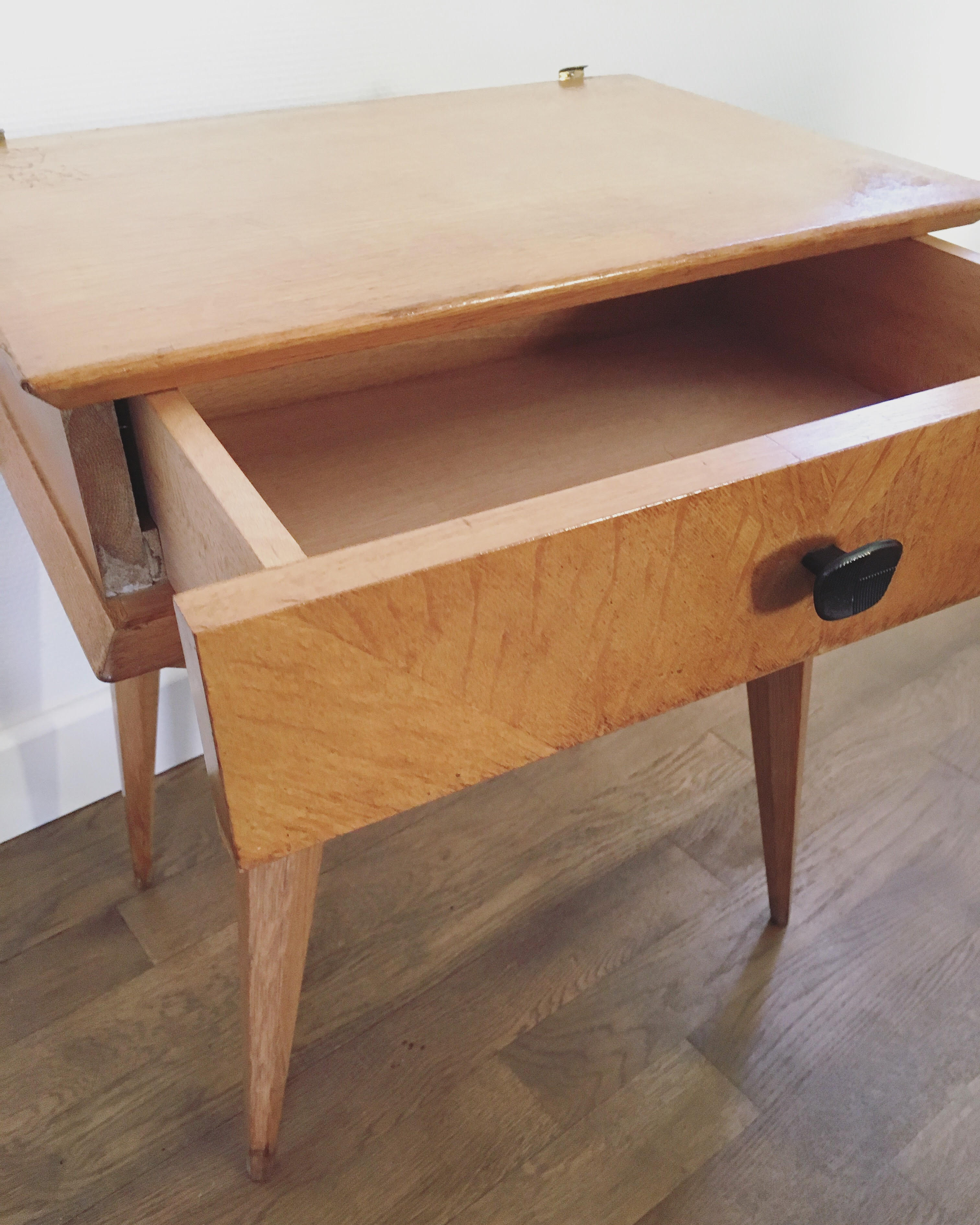 Vintage oak bedside table