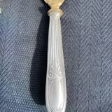 Couvert de service à poisson, argent fourré, métal doré, France