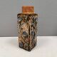 Beautiful square vase with incredible decorations, danish 1980s