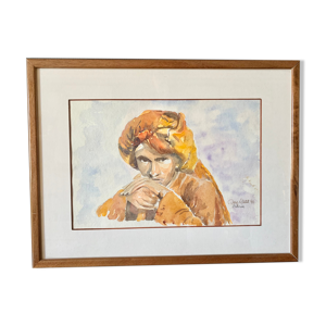 Tableau aquarelle bédouin
