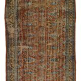 One-of-a-kind turkish handwoven vintage rug - rustic vintage charm 265x 168