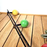 Wall coat rack 3 vintage balls