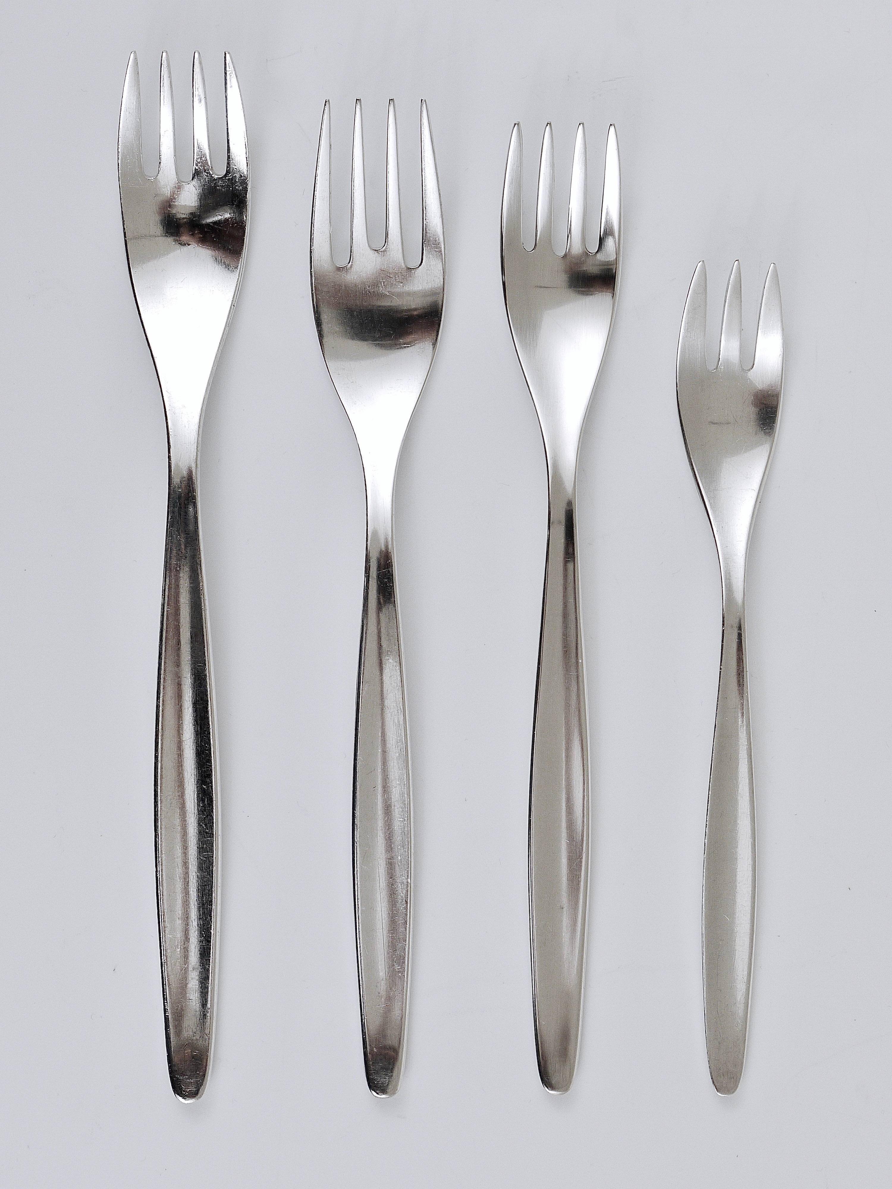 Service complet de couverts argentés WMF Stockholm, Kurt Mayer, Allemagne, années 1960