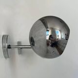 Pair of adjustable wall lights, chromed metal, France 1970