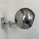 Pair of adjustable wall lights, chromed metal, France 1970