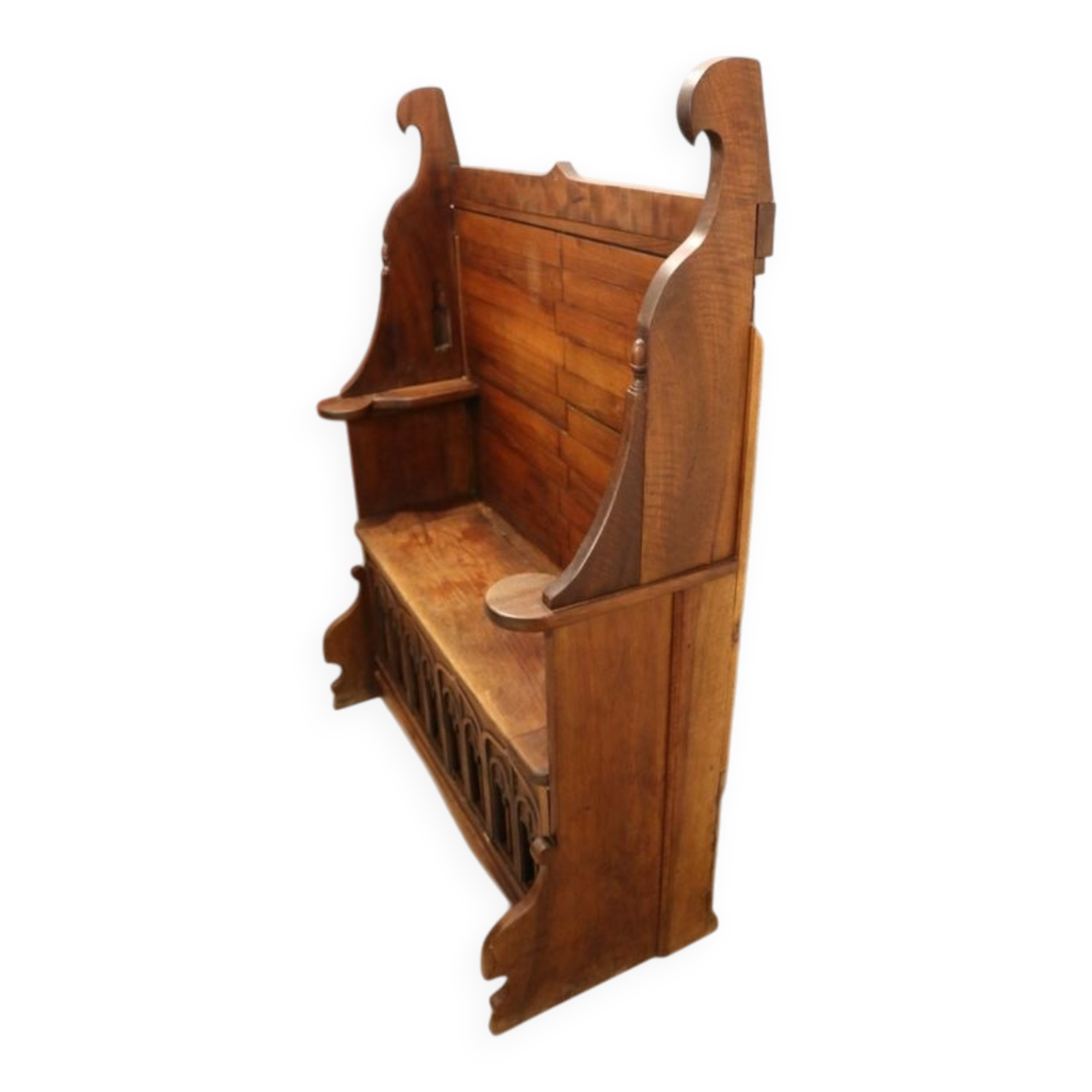 Antique wooden bank safe