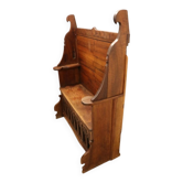 Antique wooden bank safe