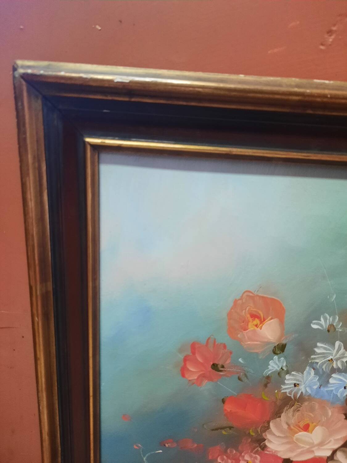 Painting flowers in a vase