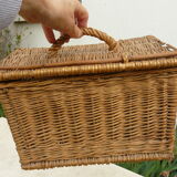 old vintage wicker basket for rabbit poultry
