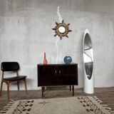 vintage varnished wood sideboard