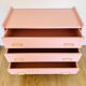 1950s pink and gold chest of drawers