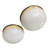 Functionalist / Bauhaus Flush Mount or Wall Lamp, 1940s