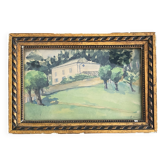 Home drawing, framed and glazed watercolor
