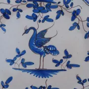 Assiette Tolosane oiseau bleu