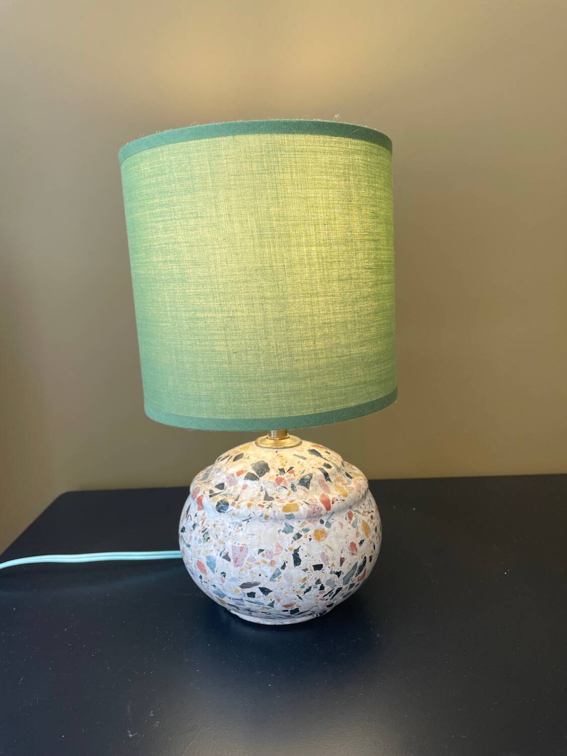 Vintage terrazzo table lamp