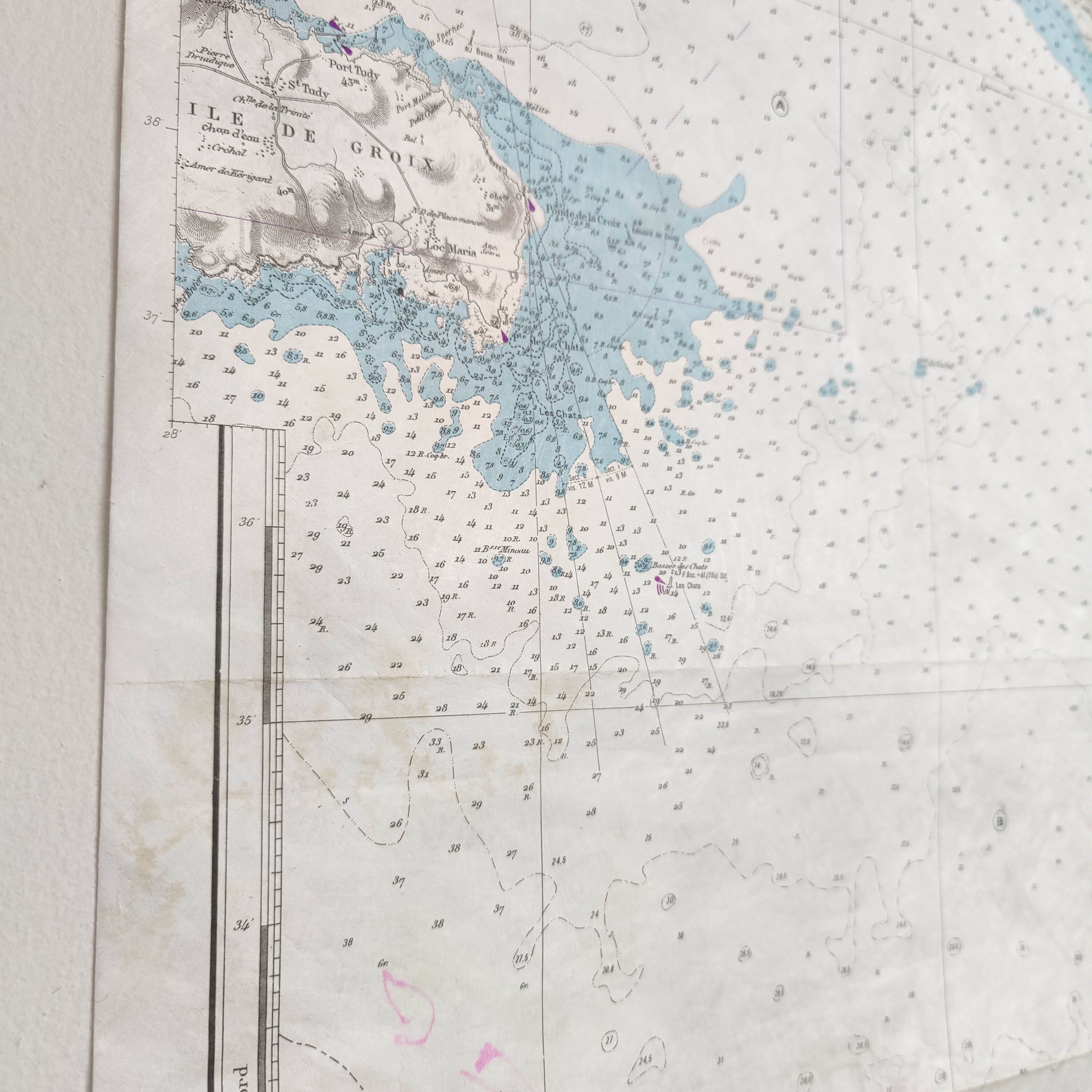 Map of Finistère and Morbihan, Atlantic coast of France