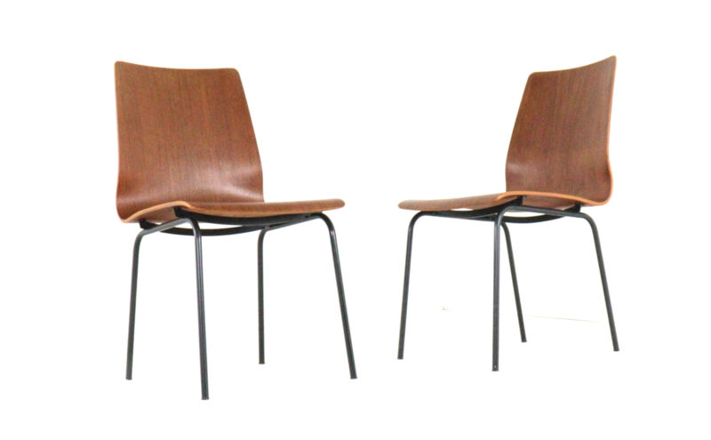 Friso Kramer for Auping Euroika plywood chair | set of 2