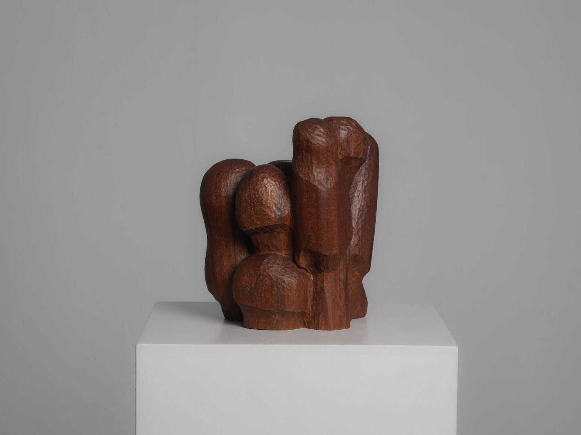Abstract carved wood sculpture, Netherlands, 1980s