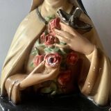 Old plaster bust of Saint Thérèse of Lisieux