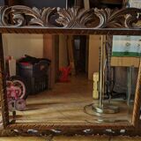 Carved wooden frame mirror