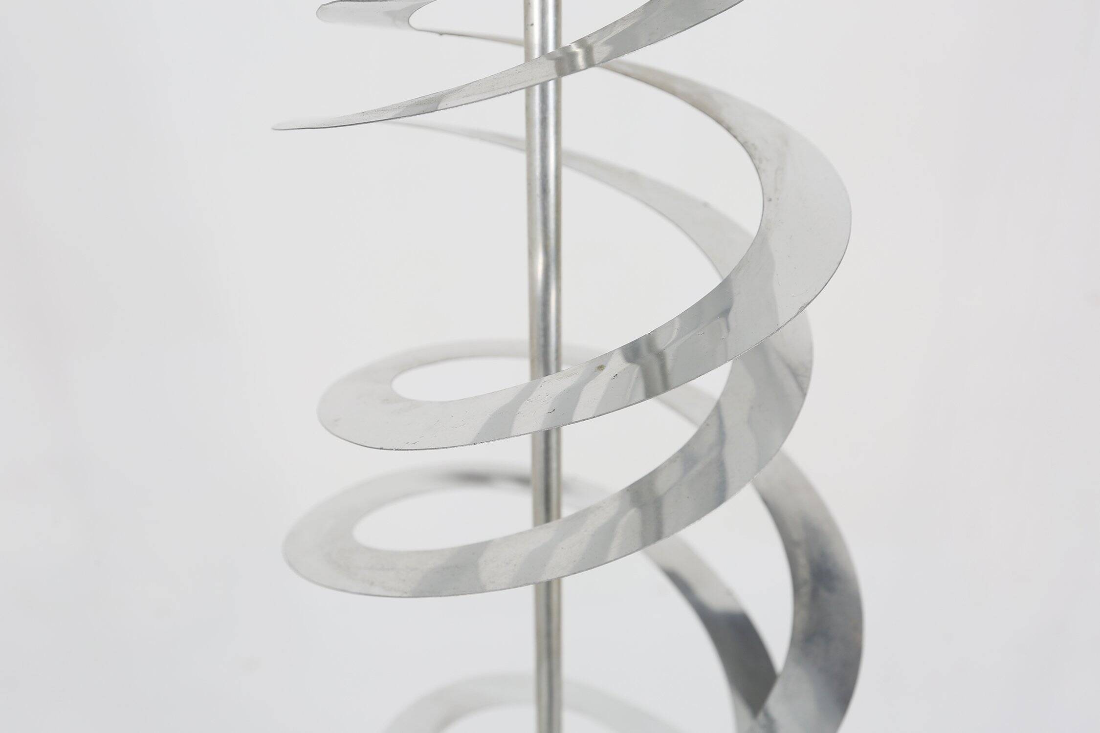 Kinetic Spiral Light Sculpture by Werner Epstein, 1972