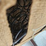 1950s, Danish easy chair, furniture velour, ash wood legs.