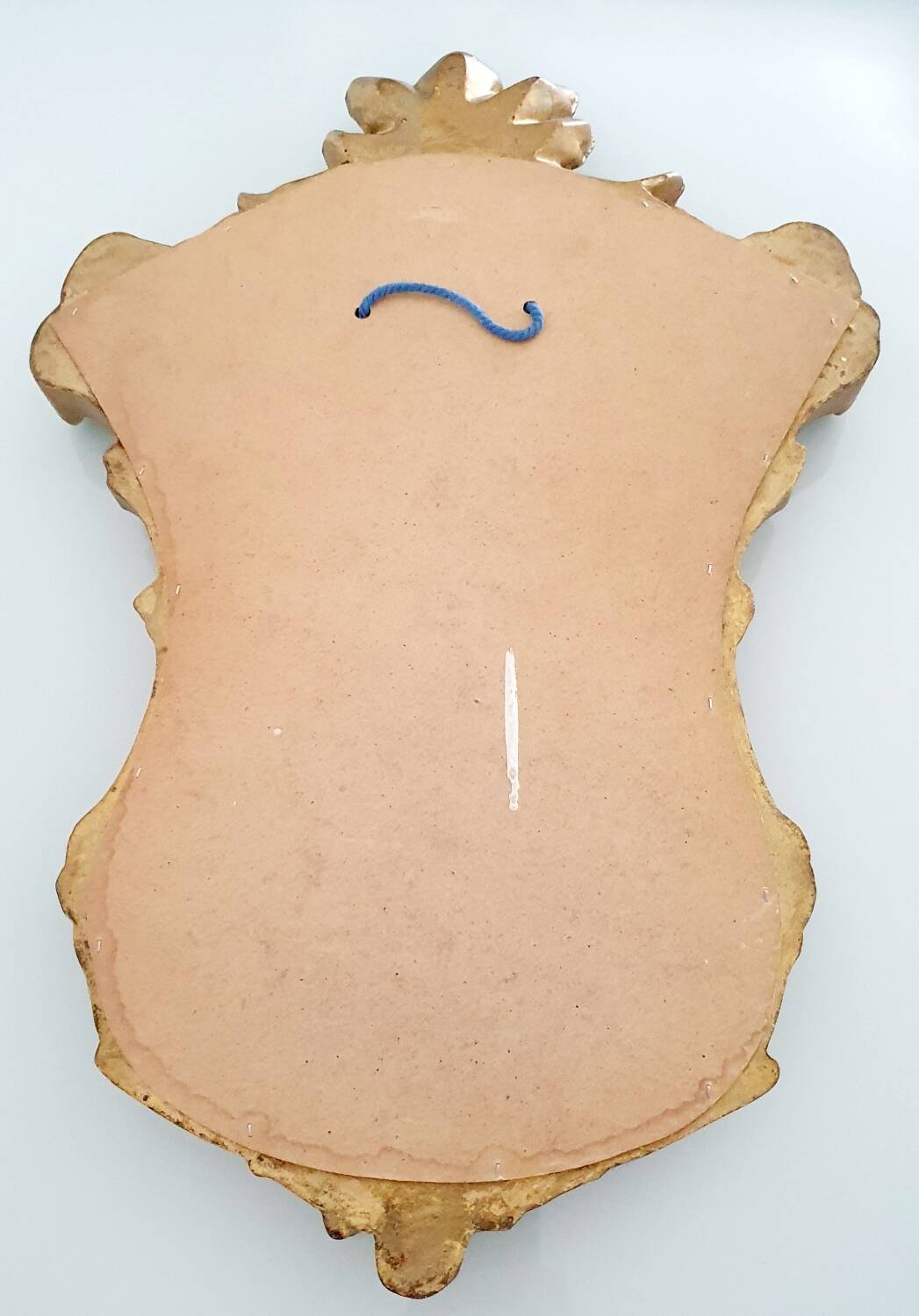 Baroque mirror gilded with gold leaf