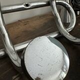 Old chrome coat rack with 12 hooks