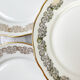 6 assiettes plates porcelaine blanche doré chauvigny limoges