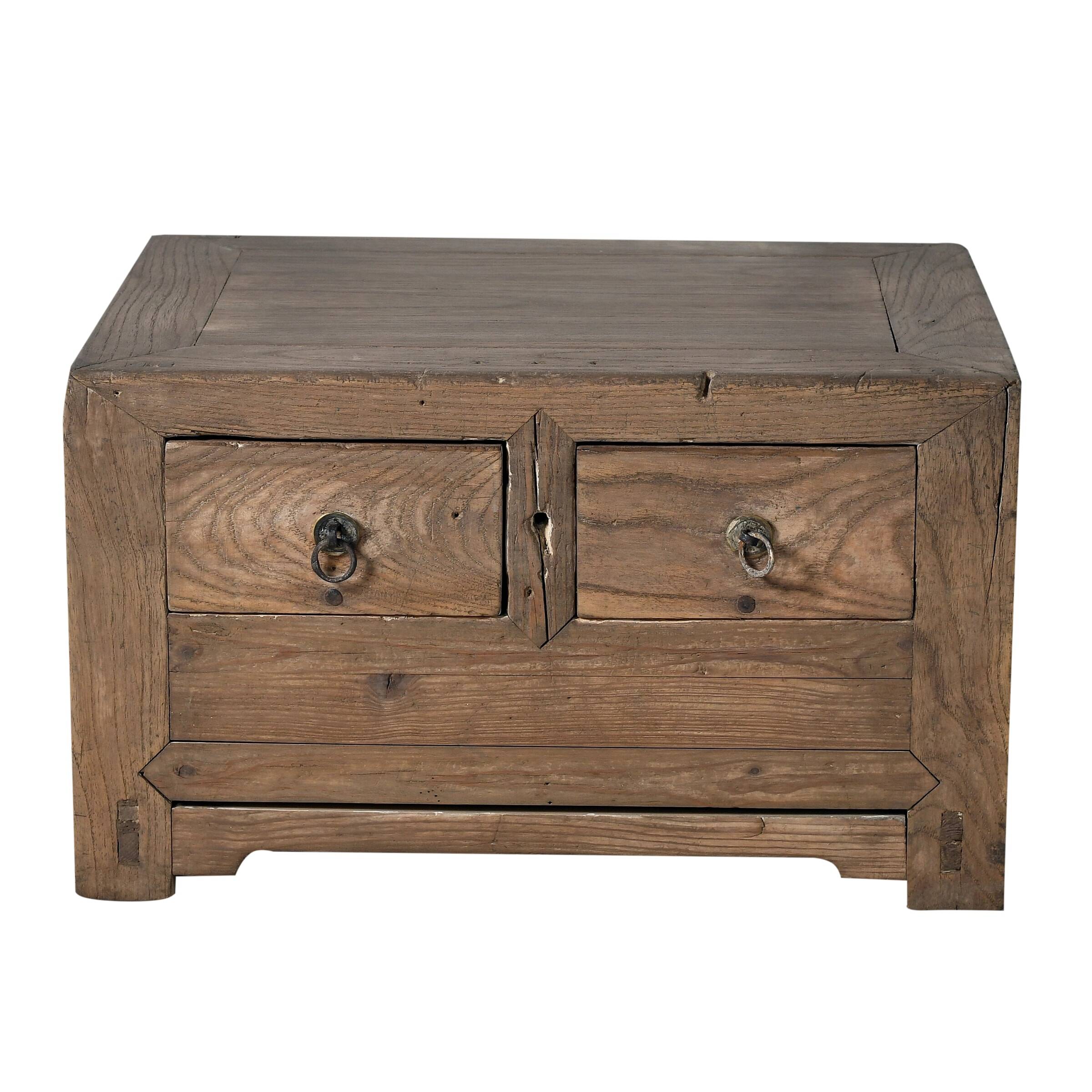 Haibei - Chinese bedside table in ancient elm no. 2