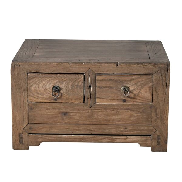 Haibei - Table de chevet chinoise en orme ancien n°2