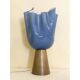 Contemporary Milky-Blue Murano Style Glass Table Lamp