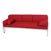 Bauhaus Sofa in Chrome and Upholstery by Hynek Gottwald, Czech, 1930s