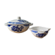 Gravy boat and tureen in half porcelain from Badonviller