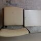 Chair + table on beam vintage 80s