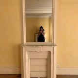 Painted marble fireplace