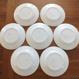 7 dessert plates 50s zebra yellow décor